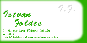 istvan foldes business card