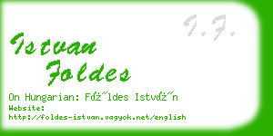 istvan foldes business card